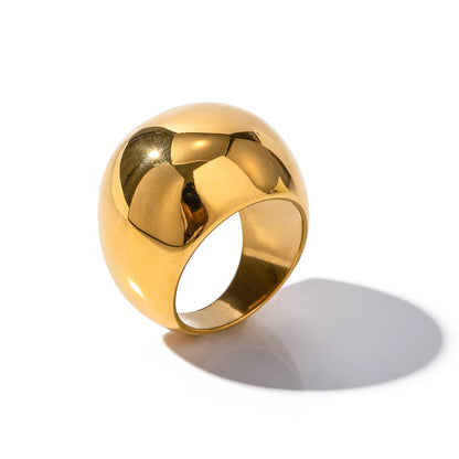 Water Drop Geometric Finger Wide Ring